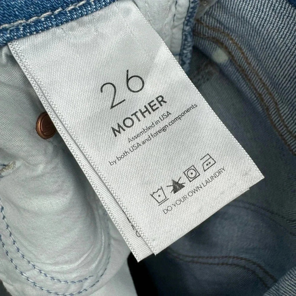MOTHER High Waisted Looker Ankle Fray in Deep Breaths size 26 B985 - Picture 5 of 6